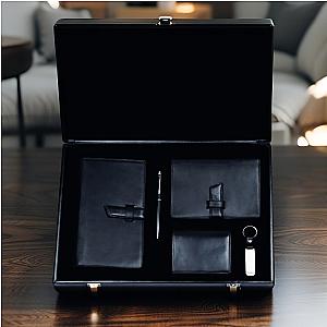 Coffret Mallette en Cuir Véritable