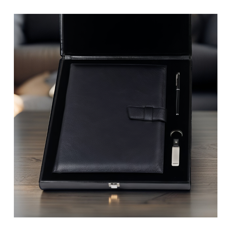 Coffret Porte Documents A4 en Cuir Véritable