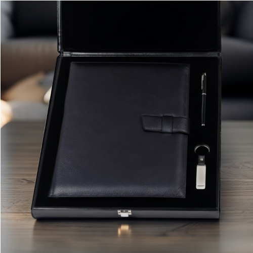 Coffret Porte Documents A4 en Cuir Véritable