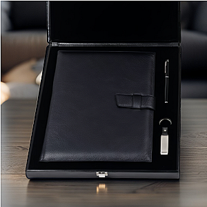 Coffret Porte Documents A4 en Cuir Véritable