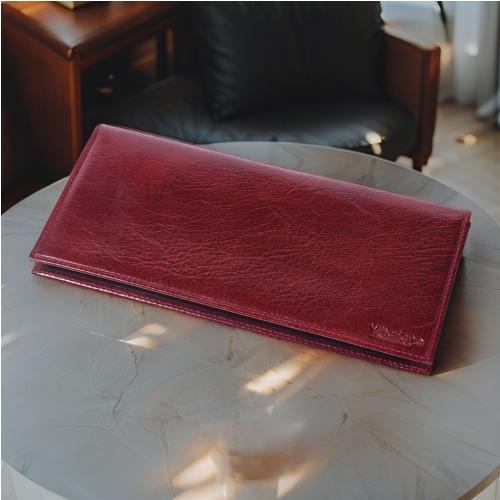 Porte Chéquier en Cuir Véritable