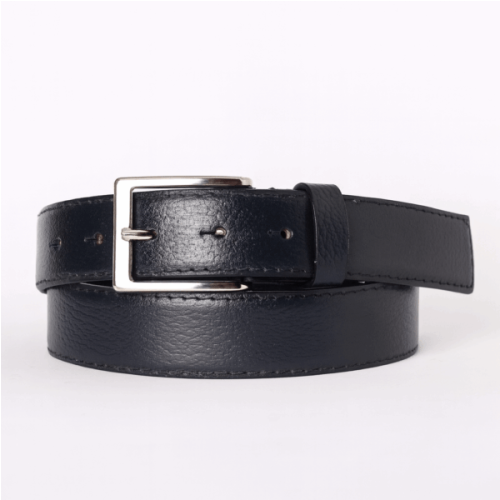 Ceinture Homme en Cuir Texturé et Cousu