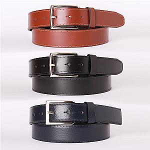 Pack 3 Ceintures Homme en Cuir Véritable