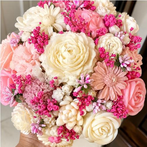 Vase de Fleurs en Bougie Parfumée