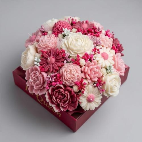 Vase de Fleurs en Bougie Parfumée
