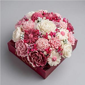 Vase de Fleurs en Bougie Parfumée