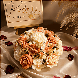 Vase de Fleurs en Bougie Parfumée