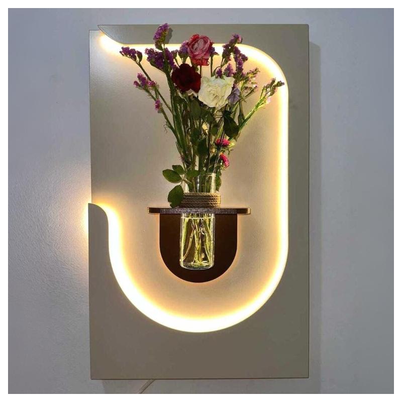 Cadre LED avec Fleurs
