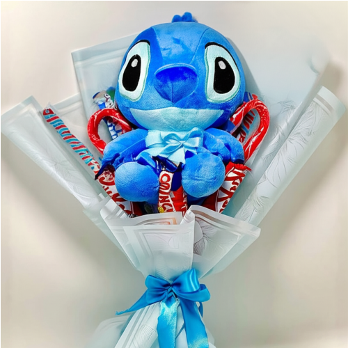 Box Bouquet Cadeau Surprise Bleue