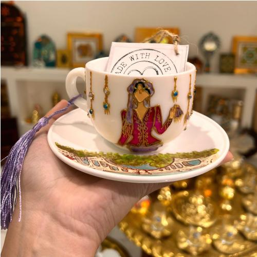 Tasse à Café Peinte à la Main